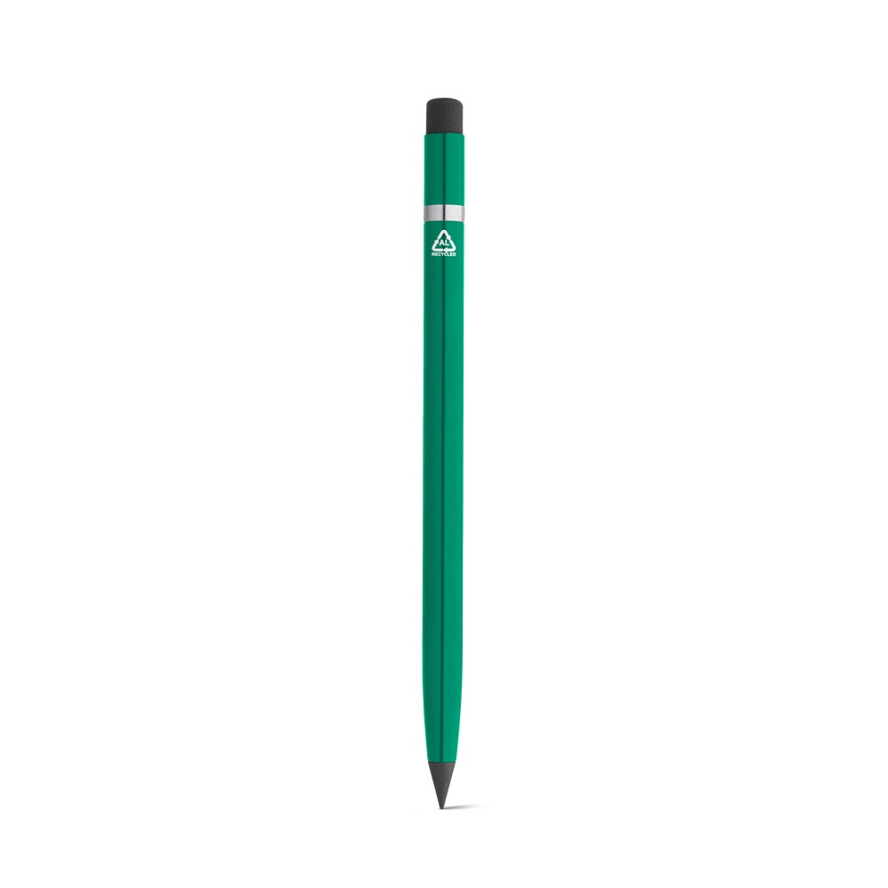 Stylo publicitaire sans encre en alu recyclé LIMITLESS Vert 